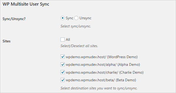 Plugin WordPress WP Multisite User Sync