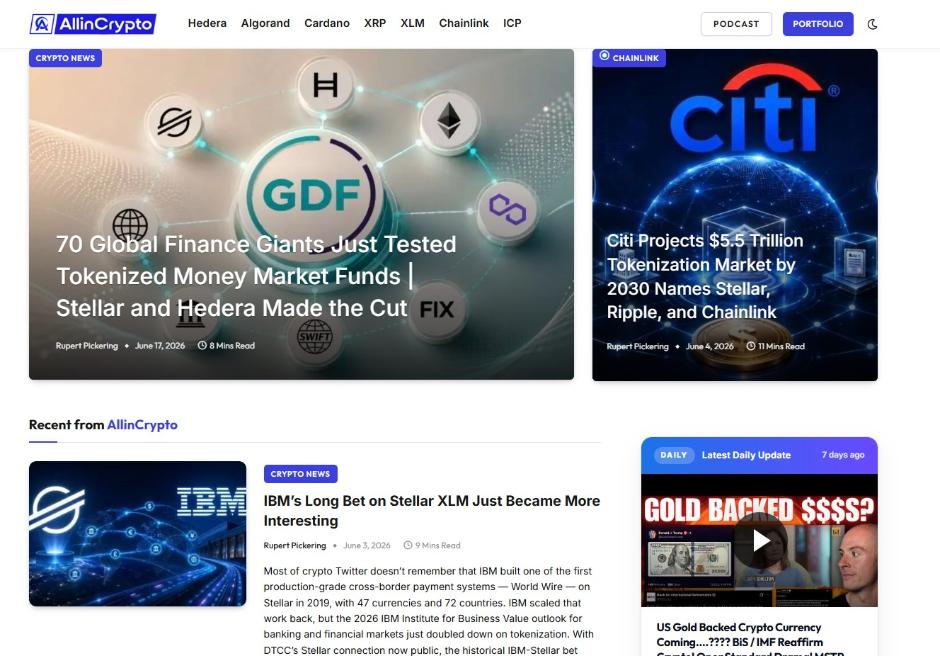 AllinCrypto — sito realizzato da Rocket Web